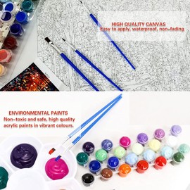 Paint by Numbers Adults, Painting by Numbers Owl, Paint by Numbers Adult, DIY Canvas Oil Painting Kits for Children or Beginners with Brush Acrylic Pigment Drawing 40 x 50 cm (Owl)