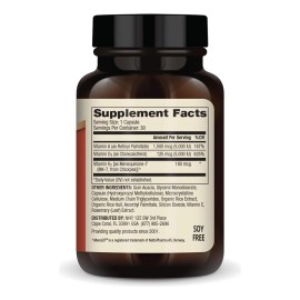 Vitaminas Adk Dr. Mercola 30 Cápsulas 5000 Ui A,d3 180mcg K2