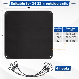 Svepndic Winter Air Conditioner Cover for Outside Units,36x36 Waterproof Central Cover,Sturdy AC Defender Full Winter AC Unit Covers Outdoor,Condenser Heat Pump Covers