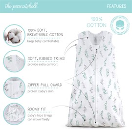 The Peanutshell Wearable Blanket Sleep Sack for Baby Girls, Farmhouse Floral, Sizes up to 12 Months (Medium/Large)