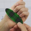 Plaid Green Gray Grey Pattern Double-Sided Oval Nail File Emery
