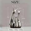 Animal Family Scandinavian Interior Ceramic Object (3, Silver)