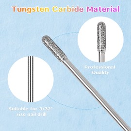 30Pcs Nail Drill Bits with Sanding Bands, Nail Drill Bit Set for Acrylic Nail, 3/32 inch Professional Carbide Nail Bits for Nail Drill Cuticle Manicure Pedicure