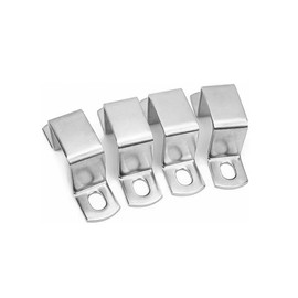 10pcs 25 * 25mm 304 Stainless Steel Square Tube Buckle Bracket u-Type Tube Clamps for Plumbing Systems Ducting Plumber Water Pipe/Door Closed Bar Holder