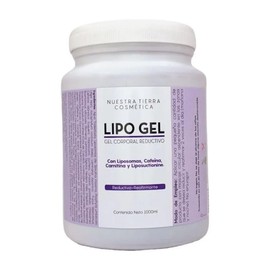 Nuestra Tierra Cosmética Lipo Gel Reductivo Corporal con Liposomas, Cafeína, Carnitina y Liposuctionine, 1000ml