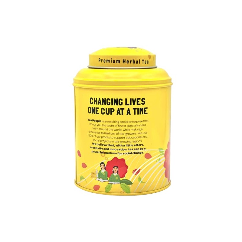 Tea People Organic Camomile Tea Pyramids in a Tin Caddy