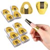 100 Pcs Nail Form Guide Sticker, Gold Horseshoe Nail Extension