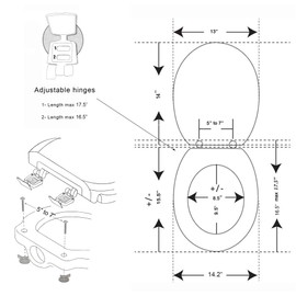 White Round Molded Wood Toilet Seat 17 Inches