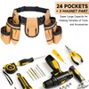 Tool Belt,Magnetic Tool Pouch,27-Pockets Heavy Duty Tool Belts for Men