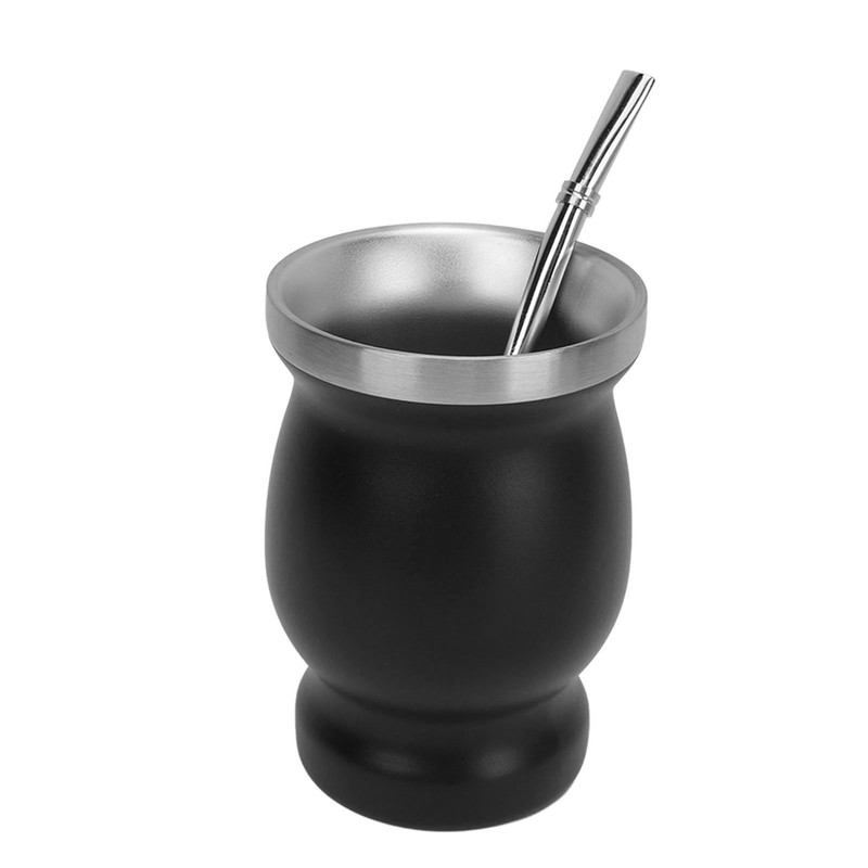 8oz Gourd Tea Cup Double Wall Stainless Steel with Spoon