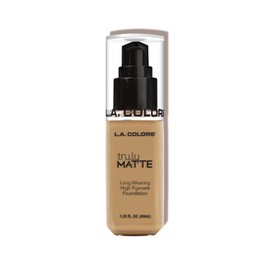 L.A. COLORS Truly Matte, Maquillaje líquido, Color Medium Beige, Tono CLM355, 40 ml