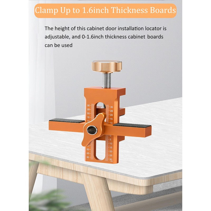 Cabinet Door Mounting Jig, Cabinet Door Installation Positioner with 10mm