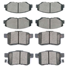 TALAMOYI 8PC Front Rear Disc Ceramic Brake Pad Set For Acura ILX 2013-2015,For Honda Civic 2012-2015,For Honda For Accord 2003-2007