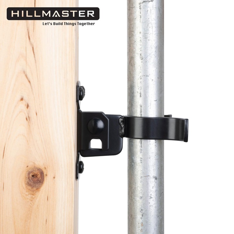 HILLMASTER 1-3/8" Flat Back Wall Mount Chain Link Fork Latch,