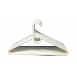 Heavy Duty Tubular Cloth Hangers Jumbo Plastic Adult Cloth Coat Suit Closet Organization Hanger - White (10)