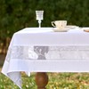youngseahome Polyester Fabric Tablecloth with Exquisite Embroidery Sheer Border-Waterproof/Wrinkle Resistant-for