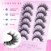 Eyelashes Fluffy False Eyelashes Natural Look Strip Lashes Wispy Cat