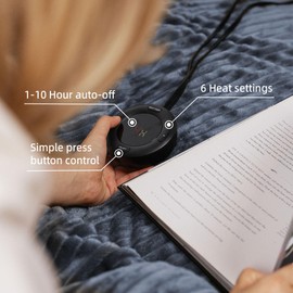 HOMISPRITE Heated Blanket Twin Size 62"x84",ETL Certification-10 Heating Levels Electric Blanket&1-10 Hour Auto Off,Machine Washable Heating Blanket (Dark Blue)