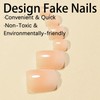 24Pcs Gradient Pink Press on Toenails - Short Square False
