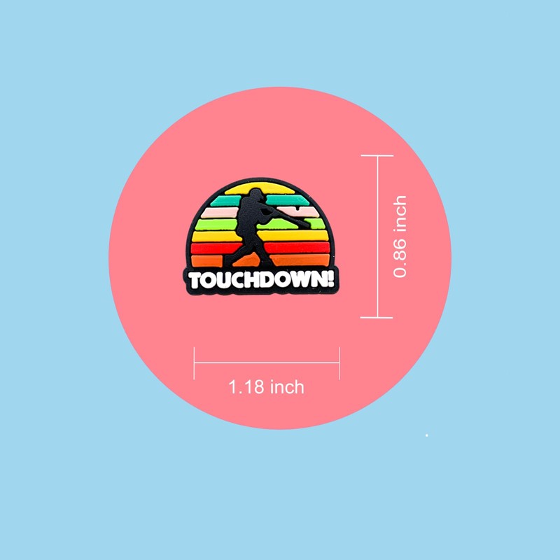 Zanerolan 25Pcs Softball Shoe Decoration Charms for Clog, Sports Ball