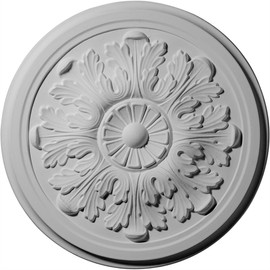 Ekena Millwork CM12LE Legacy Acanthus Ceiling Medallion, 12 3/4"OD x 7/8"P (Fits Canopies up to 3 1/2"), Factory Primed
