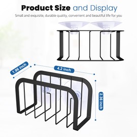 Sponge Holder for Kitchen Sink with Suction Cups, Kitchen Sponge Holder,Kitchen Sink Caddy(Black)