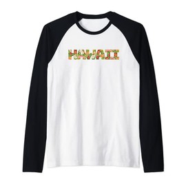 Hawaii Hawaiian Tropical Flowers Flower Garden Raglan Baseball Tee
