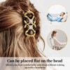 Beaded Hair Combs slides，4 pcs Magic Stretchy Double Hair Comb,Magic