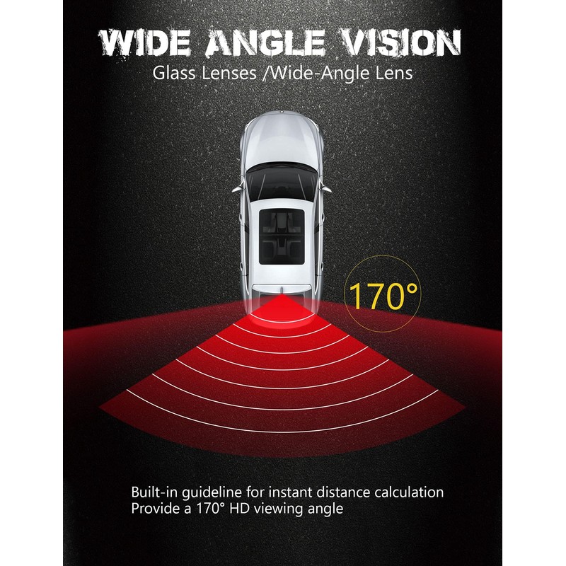 RED WOLF Aftermarket Backup Camera for Jeep Wrangler JK 2007-2018