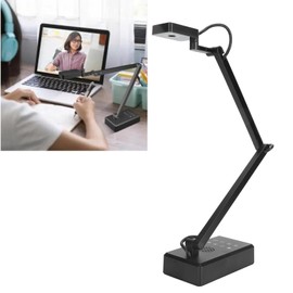 USB Document Camera, 4K Ultra HD USB Visualizer A3 Size, Auto Focus, Image Invert, 360° Rotating Lens, 3 Level LED Light, Built-in Microphone, for Windows