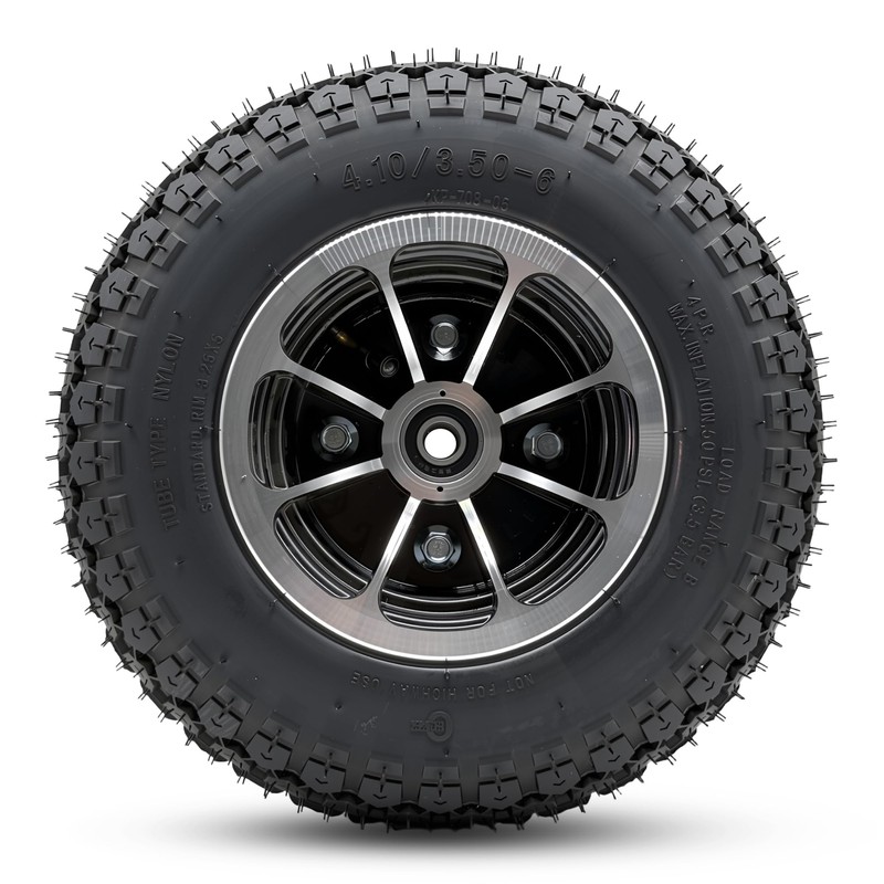 Felixstory 4.10/3.50-6 Tire and Aluminum alloy wheel Assemblies, 40% rubber