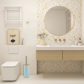 HAIJUFX Toilet Brush - Toilet Bowl Brush & Holder Set - Brush, Toilet Cleaner Brush, Toilet Brush, Toilet Bowl Brush, Toilet Brush and Holder Set, Toilet Bowl Brush and Holder（Baby Blue）