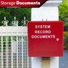 MorningRo System Record Documents Enclosure, Red, Left-hinged Door