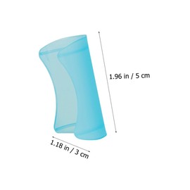 Generic 5Pcs Abs Plastic Flute Protectors Lightweight Durable Covers Easy to Install Protective Film for Bamboo Flute Accessories Blue Set