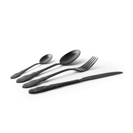 Excelsa Pack of 4 Cutlery Baroque Black
