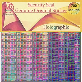 Tamper Proof Stickers, Tamper Evident Stickers. Genuine Original Holographic Security Seal, Tamper Resistant Hologram Foil Tape Feature with Serial Numbers. Strong Adhesive. (700 Stickers)