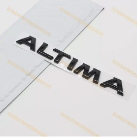 Unbranded Gloss Black New For N.issan Altima Midnight Edition Flat Rear Emblem Decal Badge