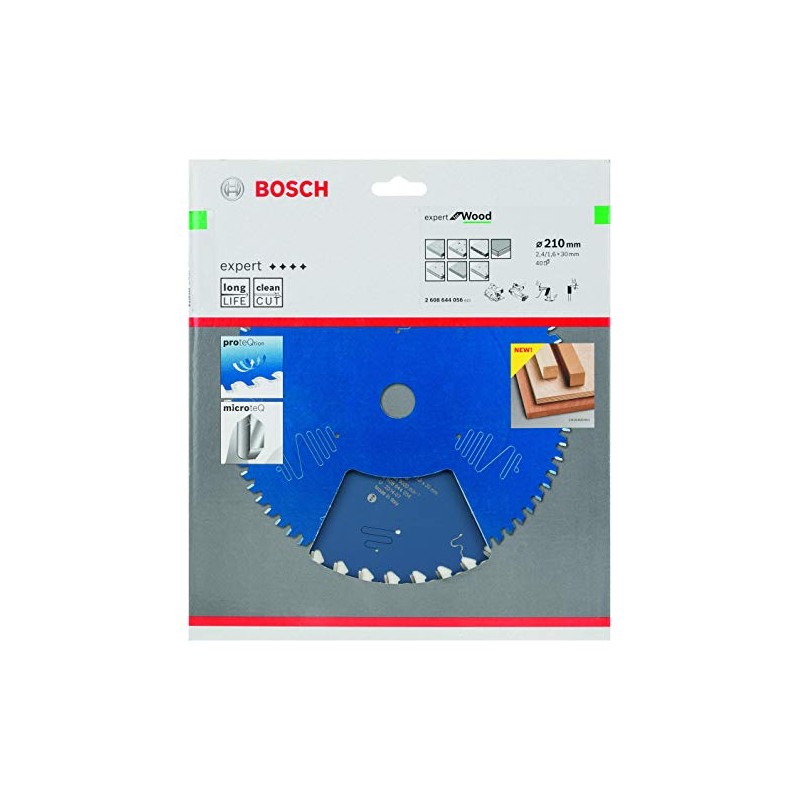 Bosch 2608644056 40T "Expert" Circular Saw Blade for Wood, Blue,