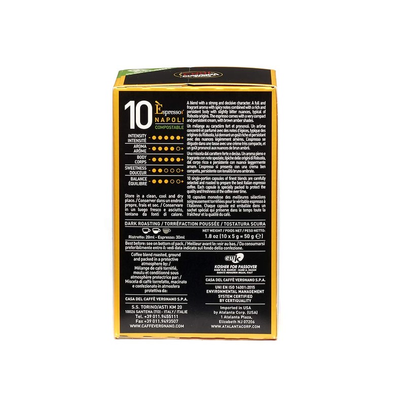 Caffe Vergnano Napoli Capsules Compatible with Original Line Machines By