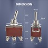 NON-SQUARE Toggle Switch ON-Off-ON 15A 12V DC/250V AC 6 Pin
