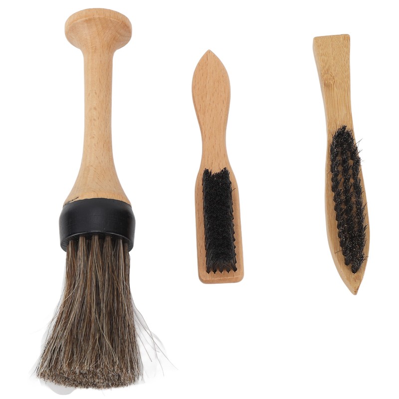 3pcs Barber Brush Set Professional Soft Bristles Portable Barber Neck