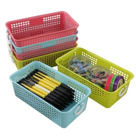 Kekow Organizador de cestas de almacenamiento de plástico para encimera, paquete de 6