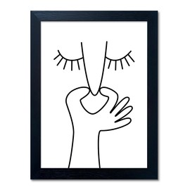 Framed Black and White Bathroom Wall Art Funny Bathroom Wall Decor Signs Bad Smell Toliet Print Painting Decor Artwork for Bathroom