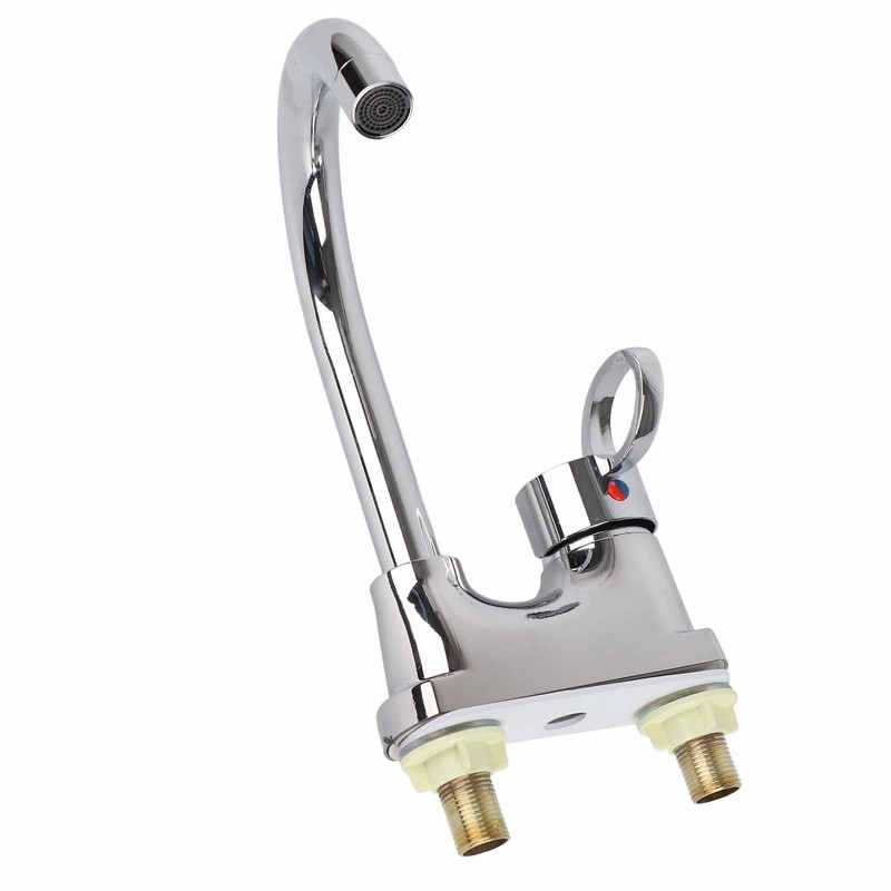 G1/2 Bathroom Basin Faucet Hot and Cold Water Mixer Dual‑Hole