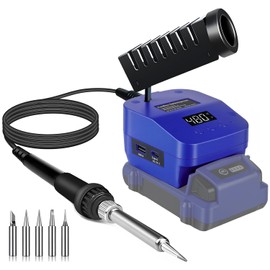 Cordless Soldering Iron Station Tool for Kobalt 24V Battery,PortableElectric Fast Heating Up Soldering Iron with USB&Type C for Kobalt 24V DIY,Appliance Repair,Wire Welding(NO Battery)