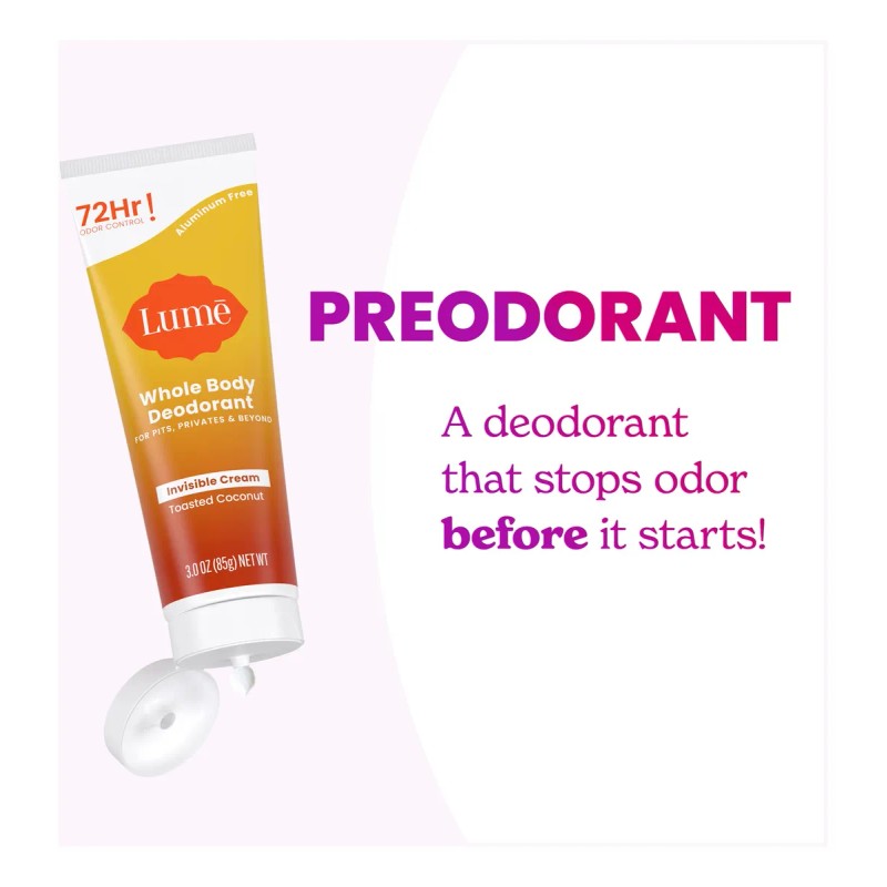 Desodorante Lume Crema Invisible Para Todo El Cuerpo, 90 Ml
