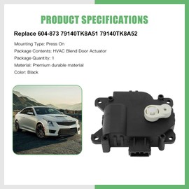 SCITOO HVAC Heater Blend Door Actuator Replacement for Honda for Odyssey 2011-2017 604-873 Heater Blend Door Levers