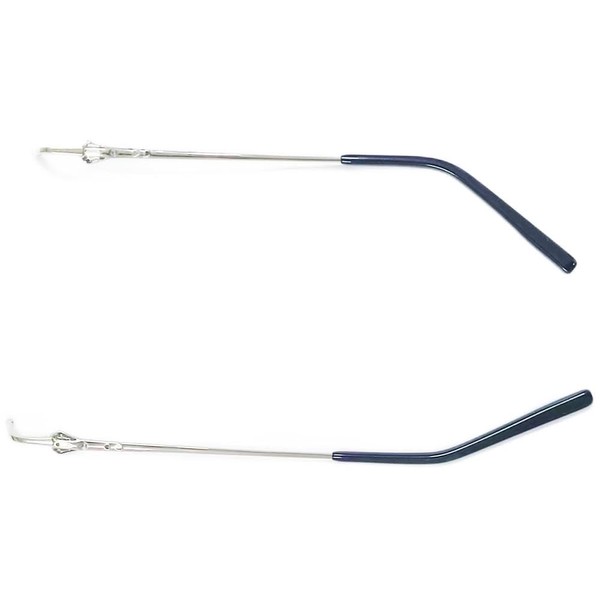 QYAJS 1 Pair Silver Metal Frame Arms Rimless Glasses Legs
