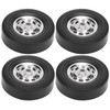 4Pcs Metal Drifting Rubber Wheel Tire Replacement Accessory for WPL