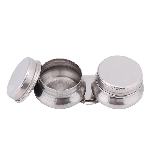 Large Mouth Double Dipper Palette Cup, Stainless Steel Large Double
